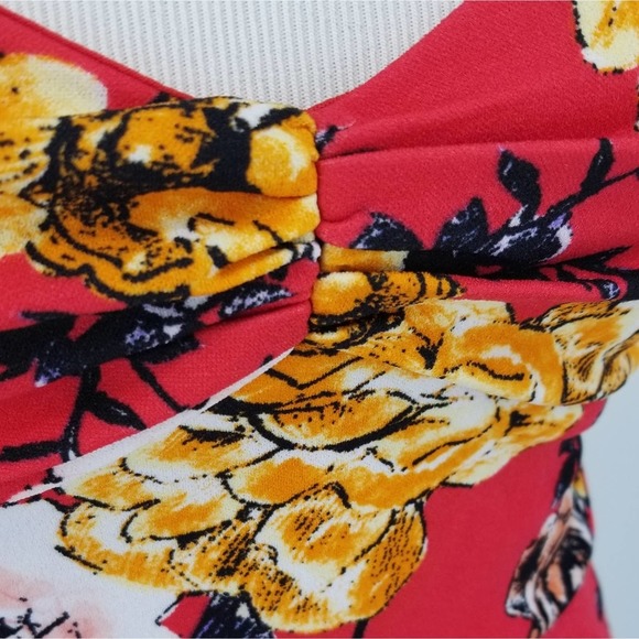 Trixxi Juniors' Floral Lace-Back Fit & Flare Mini Dress Size XL NEW - Picture 4 of 16